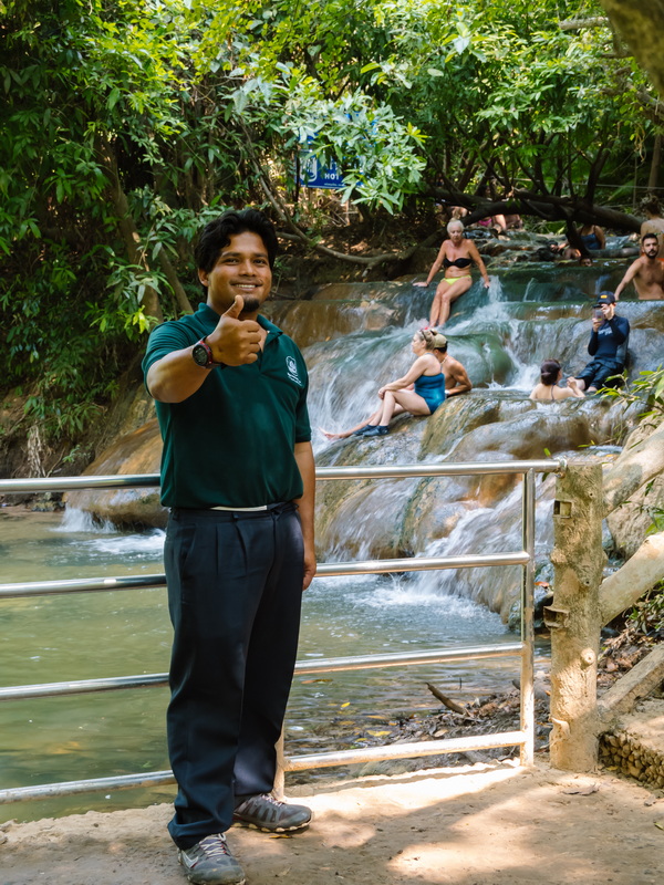 hot spring waterfall krabi, hot stream krabi, hot stream waterfall, ron waterfall, ron waterfall krabi