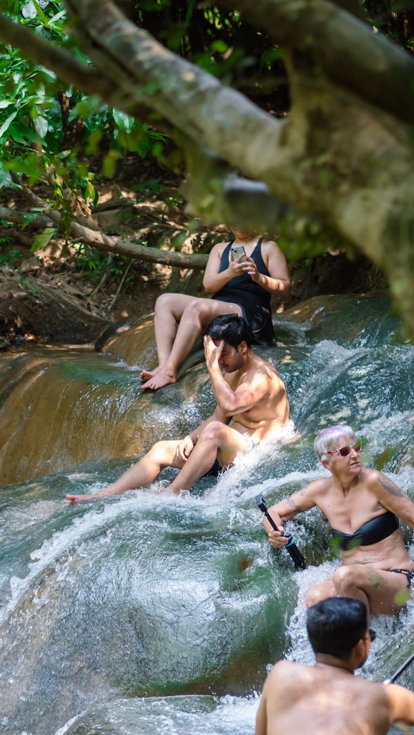 hot spring waterfall krabi, hot stream krabi, hot stream waterfall, ron waterfall, ron waterfall krabi